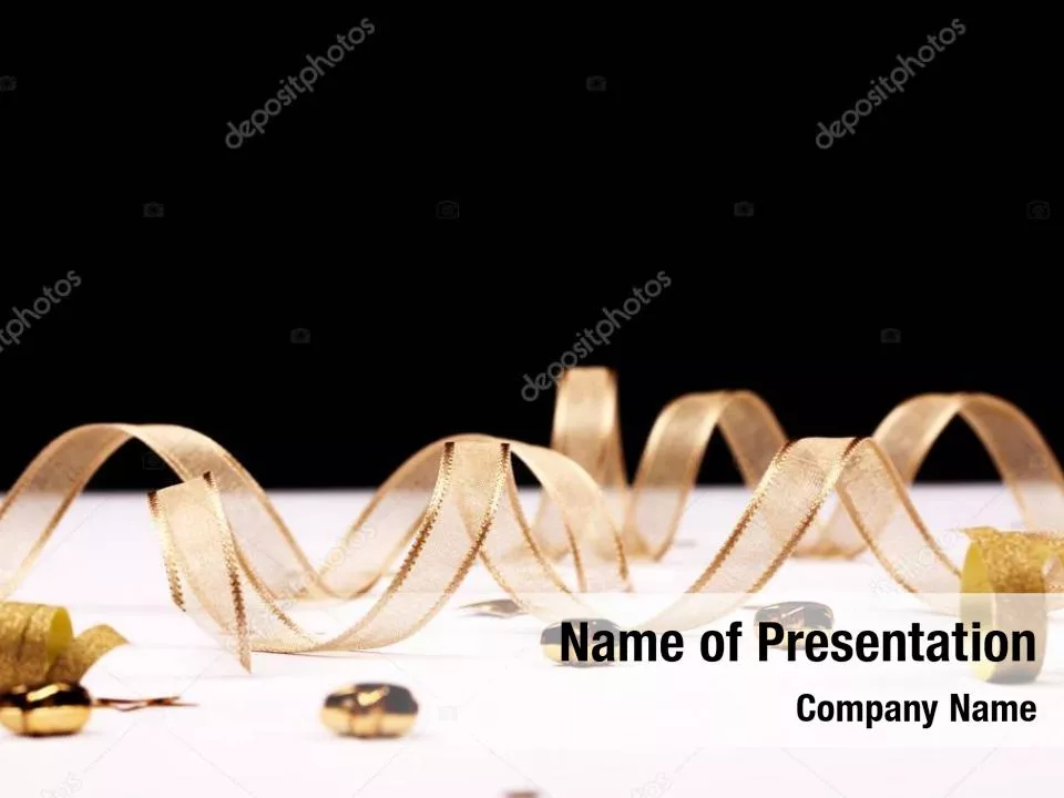 Golden Festive Ribbons