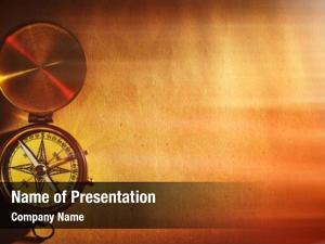 Antique Brass Compass PowerPoint Templates - Antique Brass Compass ...