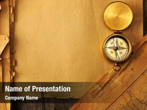 Antique Brass Compass PowerPoint Templates - Antique Brass Compass ...