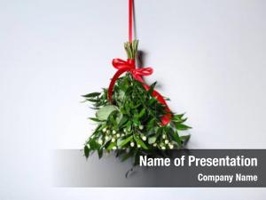 Christmas Mistletoe PowerPoint Template