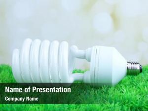Light energy saving bulb green