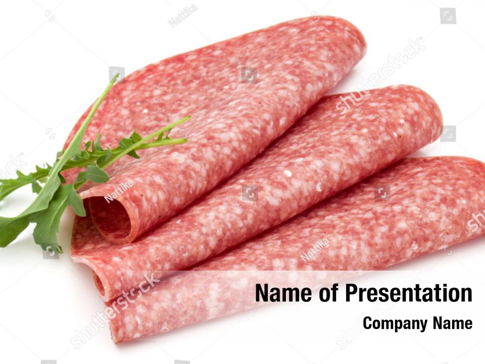 Salami Smoked Powerpoint Background PowerPoint Template - Salami Smoked ...