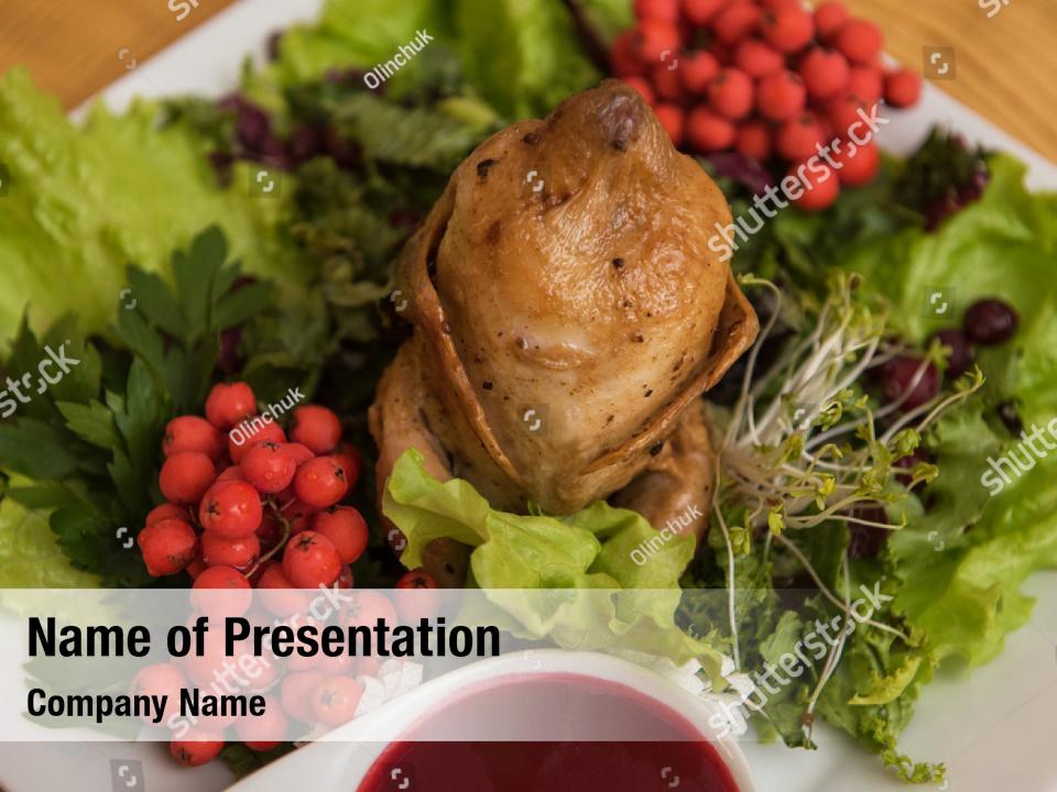 Quail roasted powerpoint background PowerPoint Template - Quail roasted