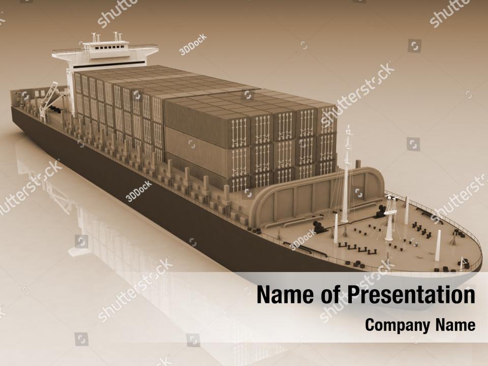 Nautical Ship Large Container PowerPoint Template - Nautical Ship Large ...