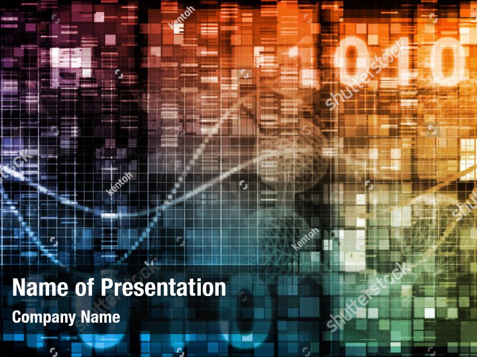 Pattern Binary Code PowerPoint Template - Pattern Binary Code ...