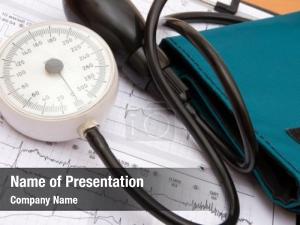 Measurement blood pressure ecg curve PowerPoint Template