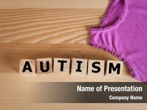 Text wooden cubes autism 