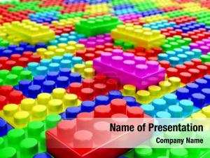 Colorful Lego Blocks PowerPoint Template