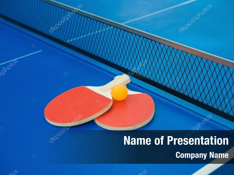 Table tennis wood PowerPoint Template Table tennis wood PowerPoint