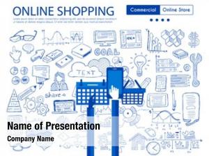 Concept online shopping business doodle