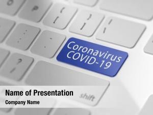 Keyboard corona virus concept single