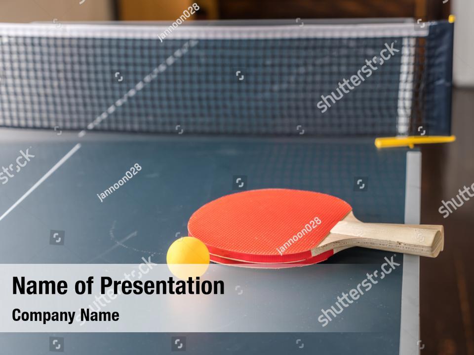 Rackets table tennis PowerPoint Template Rackets table tennis