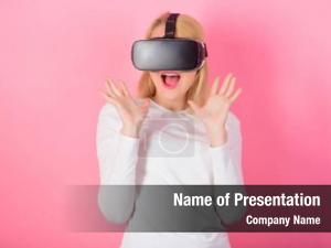 Reality, technology, virtual entertainment people PowerPoint Template