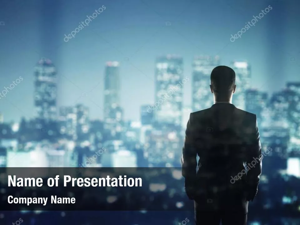 Young Businessman and City