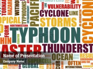 Disaster typhoon natural art background PowerPoint Template