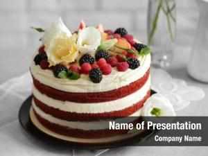 Fruit delicious cake berries decoration