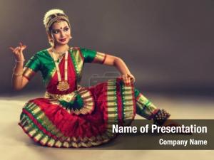 Girl beautiful indian dancer indian PowerPoint Template