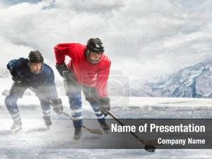 Players ice hockey ice outdoors