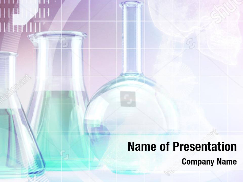 Pharmaceutical chemical laboratory glassware PowerPoint Template ...