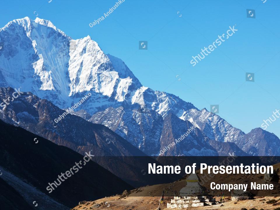 High mountains of the himalayan PowerPoint Template High mountains of