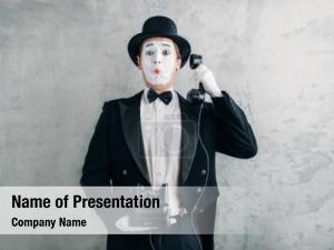 Theater funny pantomime actor makeup PowerPoint Template