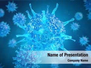 Close render medical virus cell PowerPoint Template