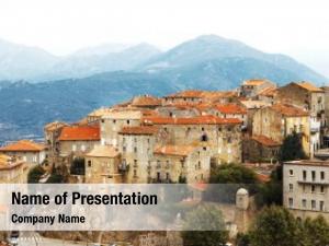 Village view mountain corsica 