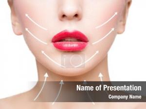 Beautiful portrait young, healthy woman PowerPoint Template