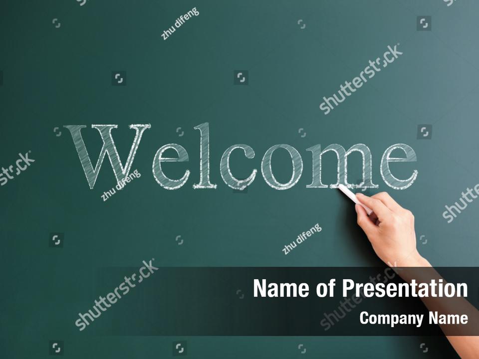 Information word welcome written PowerPoint Template - Information word  welcome written PowerPoint Background