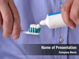 Toothbrush pouring toothpaste white 