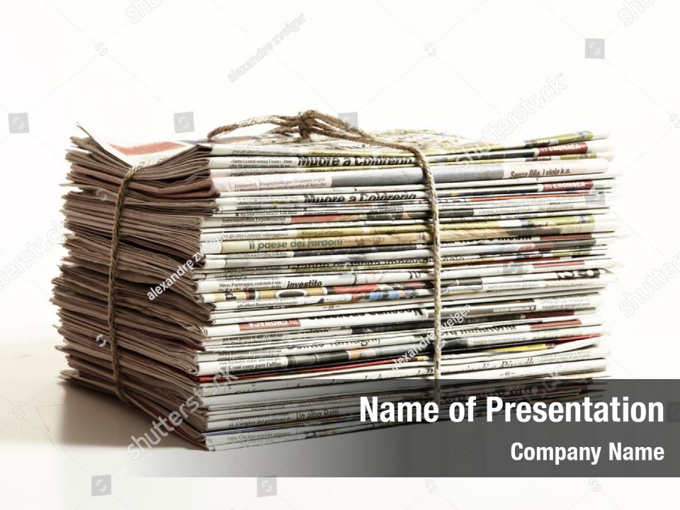 Pack Of Newspapers Powerpoint Template Pack Of Newspapers Powerpoint Background