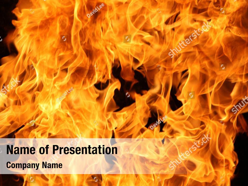 Wildfire flames of fire as the PowerPoint Template Wildfire flames of