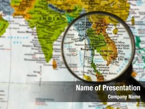Through map thailand magnifying glass