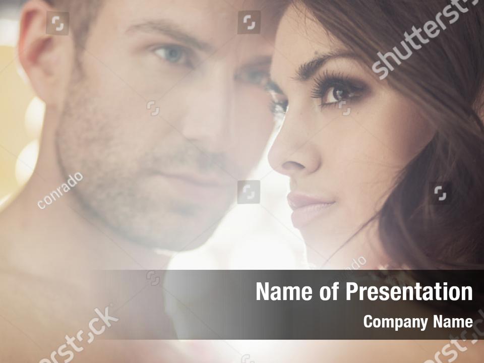 Relationship Naked Couple Is Kissing PowerPoint Template Relationship Naked Couple Is Kissing