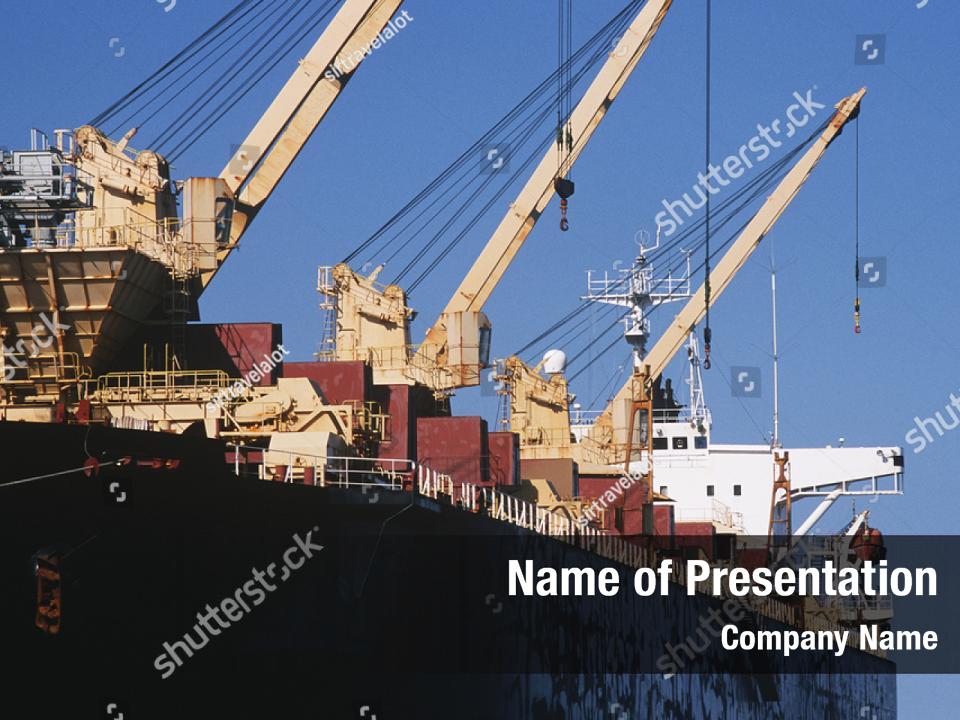 Structure being container ship PowerPoint Template - Structure being ...