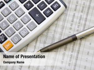 Financial calculator, pen, statement 