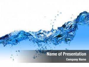 Bubbles water splash white  PowerPoint Template