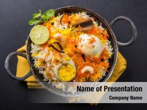 Slowly basmati rice cooked masala PowerPoint Template