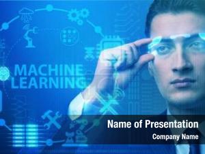 Concept machine learning businessman 