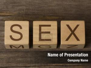 Written sex word wooden cubes