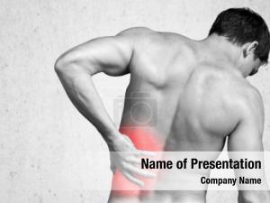 Back strong man pain, back PowerPoint Template