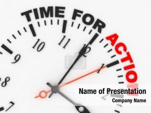 Word abstract clock time action PowerPoint Template