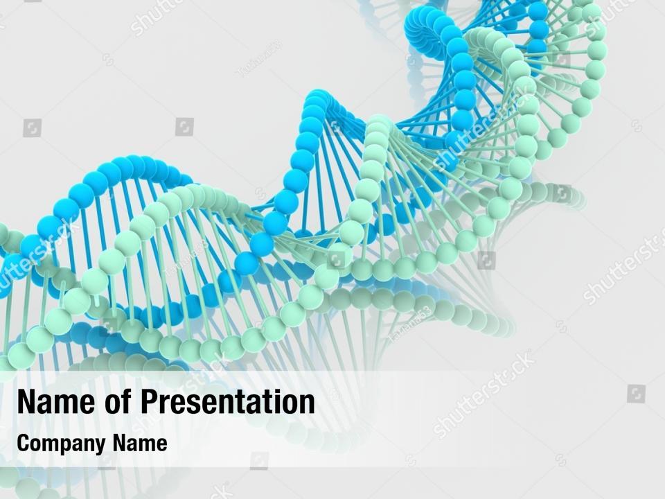 Microscopic Molecule Helix Dna Powerpoint Template Microscopic