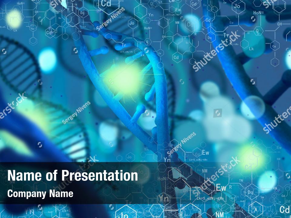 Dna molecules in digital PowerPoint Template - Dna molecules in digital ...