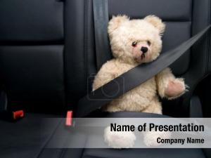Buckled teddy bear safety belt