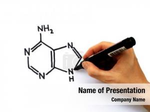 Molecule hand drawing structure white