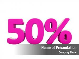Percent pink 50% discount sign,