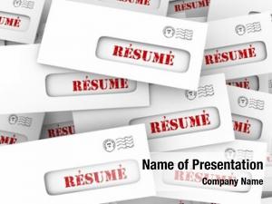 Job resume many applicants envelope