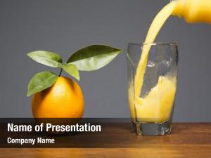 Juice fresh orange being poured