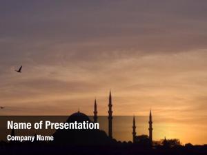 Suleymaniye sunset over mosque istanbul,